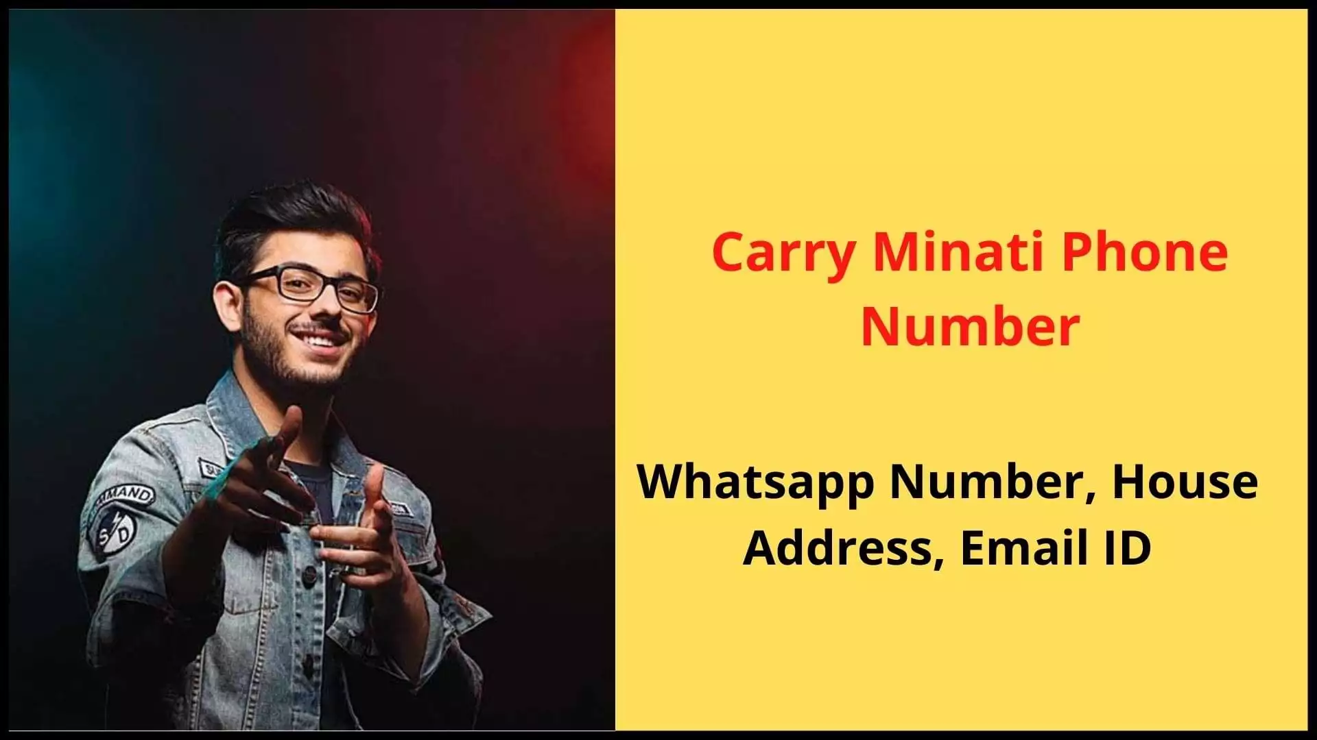 Carry Minati Phone Number