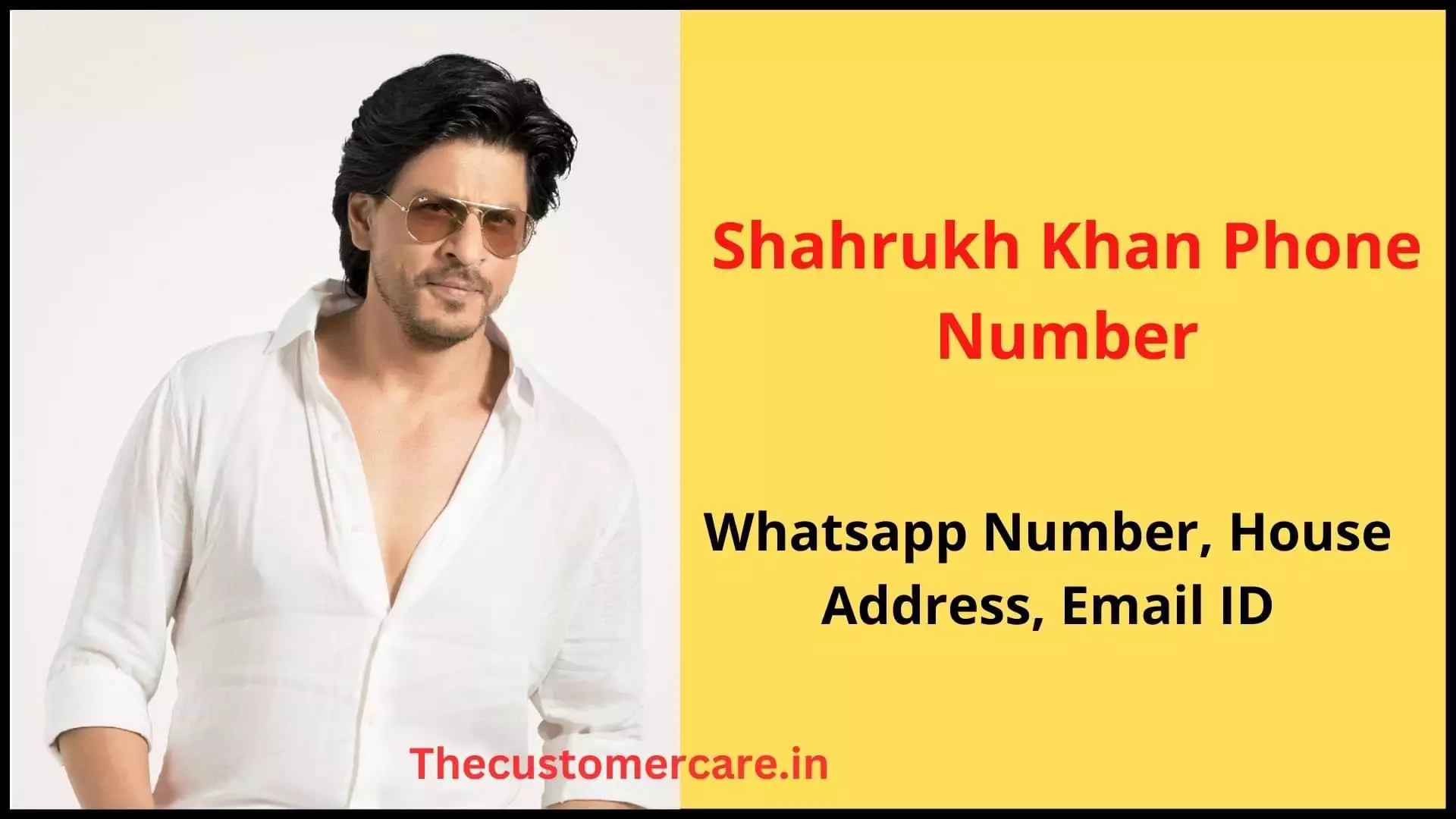 Shahrukh Khan Phone Number