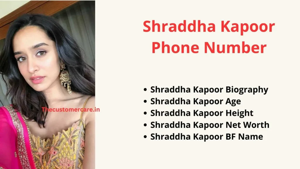 Shraddha Kapoor Phone Number